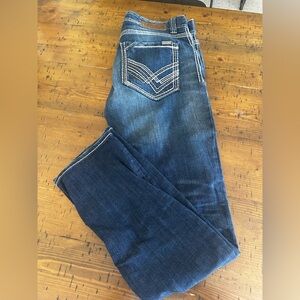 Buckle Men's Straight Jeans - Dark Blue